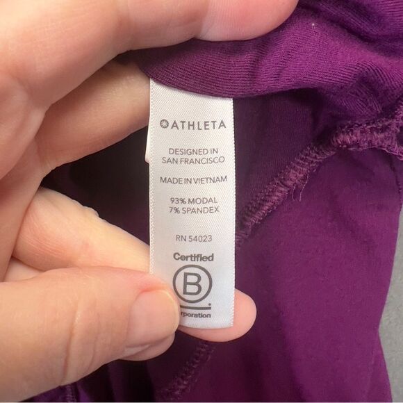 Athleta Santorini Thera Dress in Plum Purple Size XS Sleeveless Knit Jersey - Picture 9 of 15